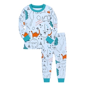 Ensemble 2 pièces pour filles, chemise à manches longues, pantalon, vêtements de nuit en coton, dessin animé, <span class=keywords><strong>pyjama</strong></span> de <span class=keywords><strong>luxe</strong></span> pour bébés de 2 à 10 ans - Product Image 1