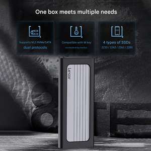 Lexar E 10 M.2 Nvme/Sata Dual-Protocol Draagbare Harde Schijf Behuizing Met Type-C <span class=keywords><strong>3.2</strong></span> Interface Met Magnetische Absorptiedraad - Product Image 4
