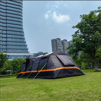 Tente tunnel gonflable de luxe pour 8 personnes, double couche, deux chambres, salon, en tissu Oxford imperméable, pliable, pour le jardin et les voyages