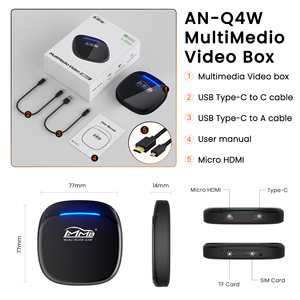 กล่องมหัศจรรย์ JoyeAuto 8+128GB รองรับ Wireless CarPlay |   อะแดปเตอร์พกพาสำหรับ CarPlay พร้อม YouTube และ Netflix |   กล่อง AI CarPlay ไร้สาย MMB - Product Image 1