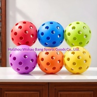 Balles de pickleball pour enfants, perforées, en PE et TPE, moulées par injection et rotomoulées, monobloc, multi-perforées, 40 et 26 trous, 74 mm