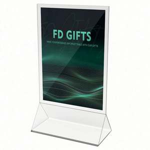 Acrylic <b>Table</b> Sign Counter Top Menu <b>Card</b> Display Sign Stand - Product Image 2