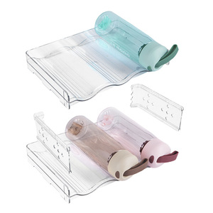 Wholesale Foldable Food-Grade PET 2-Layer U Shape Stackable Detachable Multifunction Water Wine <b>Bottle</b> Holder Beverage <b>Rack</b> - Product Image 4