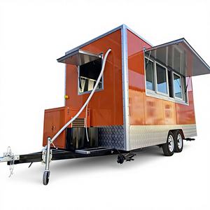 Carrito de Comida Cuadrado de Acero Inoxidable SANSHELL <span class=keywords><strong>FR500</strong></span> de Alta Calidad, Cocina Móvil China para Pizza Rápida sobre Ruedas, Certificado CE, Fácil de Limpiar - Product Image 2