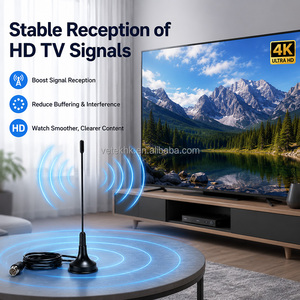 เสาอากาศทีวีดิจิตอลในร่ม 470–860MHz ฐานแม่เหล็กพลาสติก DVB T2 ตัวเพิ่มสัญญาณรับสัญญาณความละเอียดสูง - Product Image 5