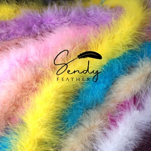 Écharpe en plumes de marabout de dinde en gros, tailles 20g-50g, couleur et emballage personnalisés, pour fête, costume, mariage, spectacle de danse - Product Image 5