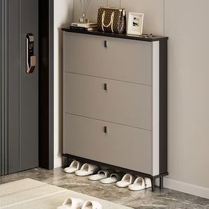 Armoire à <span class=keywords><strong>chaussures</strong></span> économique : <span class=keywords><strong>console</strong></span> <span class=keywords><strong>d</strong></span>'<span class=keywords><strong>entrée</strong></span> <span class=keywords><strong>avec</strong></span> grand <span class=keywords><strong>rangement</strong></span> intégré, ultra-mince, <span class=keywords><strong>avec</strong></span> porte rabattable - Product Image 3