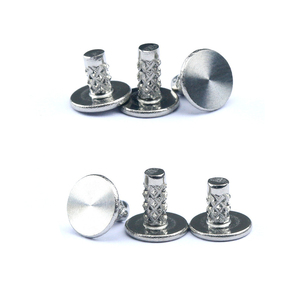 En stock : 3 rivets moletés en fer zingué <span class=keywords><strong>de</strong></span> 7 mm - Fixations texturées en acier galvanisé pour chaussures et articles en cuir - Product Image 3