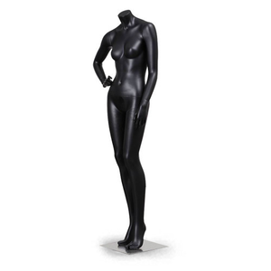 Espositore Femminile di Alta Gamma per Negozi di Abbigliamento <span class=keywords><strong>Donna</strong></span>, Manichino a Figura Intera in FRP Nero Opaco per Vetrine - Product Image 3