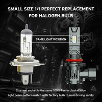 Ampoule de phare LED intégrée Aurora 9005 9006 avec ventilateur de refroidissement pour la mise à niveau des phares avant de voiture
