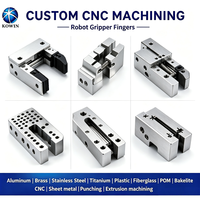 Mordazas de Pinza para Robot Industrial de Precisión Profesional, Elementos Finales Mecanizados por CNC, Aluminio 6061 Anodizado Duro Personalizado para Mecanizado