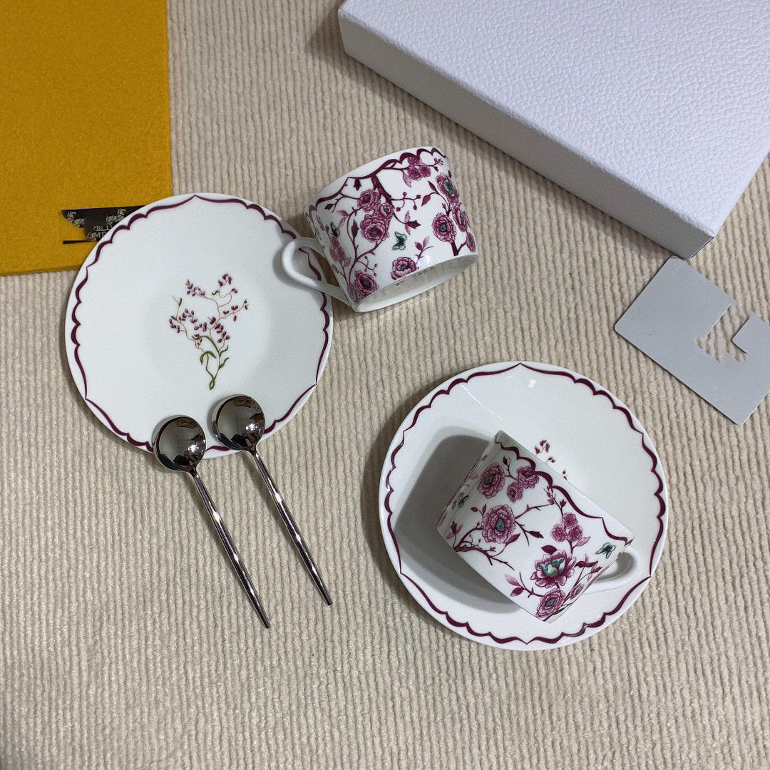 double cup and saucer