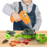 Kit de construction de dinosaures en plastique à assembler soi-même – Jouet éducatif créatif pour collection de distributeurs