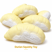 Jouet anti-stress réaliste et mignon en forme de cube de durian Phénix doré, ultra doux, en TPR à récupération lente