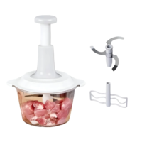 Draagbare handmatige grinder fabriek groothandel Magic Shredder knoflook kruiden groente vlees blender voedselhakker handmatig ABS roestvrij staal