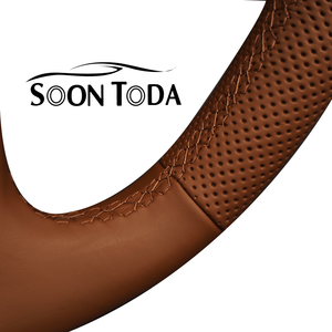 Volant Lenkard personnalisé en cuir marron pour <span class=keywords><strong>Audi</strong></span> A3 A4 A5 <span class=keywords><strong>A6</strong></span> A7 C6 C7 C8 S3 S4 S5 S6 S7 B7 B8 B9 RS3 RS5 RS6 Q5 Q7 - Product Image 5