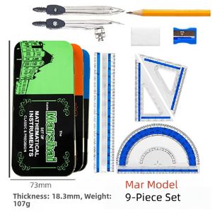 X418 9/11/13pcs Back to School Drawing Mathematical Math Geometry Instrument <b>Ruler</b> Stationery Set for Kids - Product Image 4
