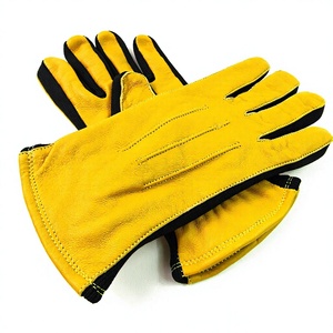 Guantes de cuero hasta la muñeca, transpirables, sin forro, estilo liso, para uso diario, colores de primavera y otoño, rojo, marrón, amarillo, azul - Product Image 6