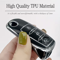 Étui de clé de voiture de luxe en TPU anti-chute et résistant aux rayures pour hommes et femmes, compatible Volkswagen/Skoda/Langyi/Mingray/Speedy/Kodiak/C T