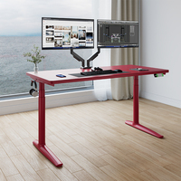 Bureau debout électrique ergonomique multi-couleurs, durable, à double moteur, 3 niveaux, réglable en hauteur pour le bureau