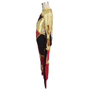 Танцевальный купальник с Блестящими Золотыми блестками - Product Image 4