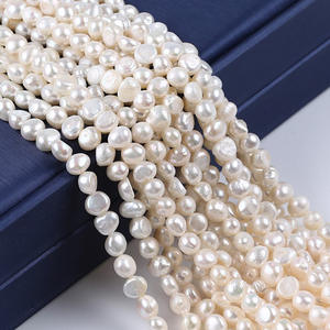 6-7mm Two Sided Light <b>Pearl</b> Necklace Natural Freshwater Zhuji <b>Loose</b> <b>Pearls</b> Cross Hole Design Wholesale DIY Jewelry - Product Image 5