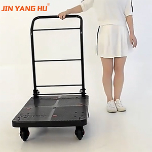 JIN YANG HU troli tangan dengan roda untuk bahan makanan tugas berat kereta datar gerobak 660 lbs kapasitas bergerak <span class=keywords><strong>Dolly</strong></span> truk - Product Image 2