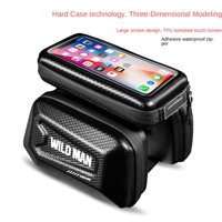 Sacs de vélo WILD MAN E6S, sacs de vélo de montagne imperméables avec support de téléphone tactile en TPU, accessoires de vélo