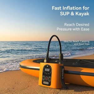 Pompe à air électrique portable rechargeable 22 PSI pour SUP, <span class=keywords><strong>gonfleur</strong></span> et dé<span class=keywords><strong>gonfleur</strong></span> avec écran LED pour canapé gonflable et activités nautiques - Product Image 3