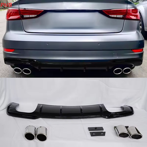 แผ่นกระจายแสงด้านหลังพร้อมช่องเปิดไอเสียสำหรับรถ <span class=keywords><strong>Audi</strong></span> 17-19 A3 8V.<span class=keywords><strong>5</strong></span>รถซีดานรุ่น Sline ที่มีม่านแขวนด้านหลังสไตล์ S3 - Product Image 2
