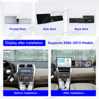 Layar Sentuh Android Baoshang 13.1+12.3 untuk Toyota Corolla 2006-2013, Pemutar Video Mobil, Radio AUTO, Navigasi GPS