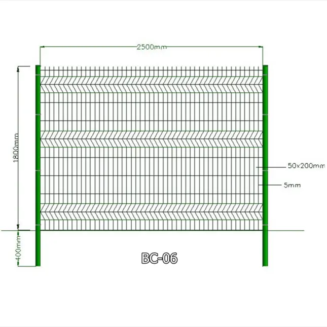 fence 3d / cerca de malla de alambre 3d / welded wire fence