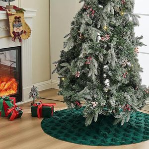 YUELIAN - Faldas de Navidad de Lujo de 78 cm/90 cm/120 cm con Árbol de Navidad Bordado, Falda para Árbol de Navidad - Product Image 3