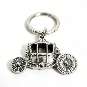 Llavero de aleación de zinc vintage con forma 3D de carruaje, amuleto metálico, regalo de recuerdo - Product Image 2