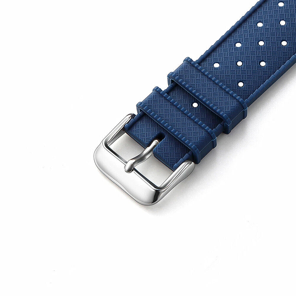 Upro Factory Supply Waterproof Blue Watch Band 18mm 20mm 22mm Quick Release Tropic Rubber Strap Sport Diving Wristband Bracelet