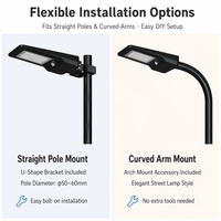 Lampe solaire de rue PRO 20W 3000lm avec capteur de mouvement PIR, 3 températures de couleur, du crépuscule à l'aube, IP65, pour campus et parking, garantie 3 ans