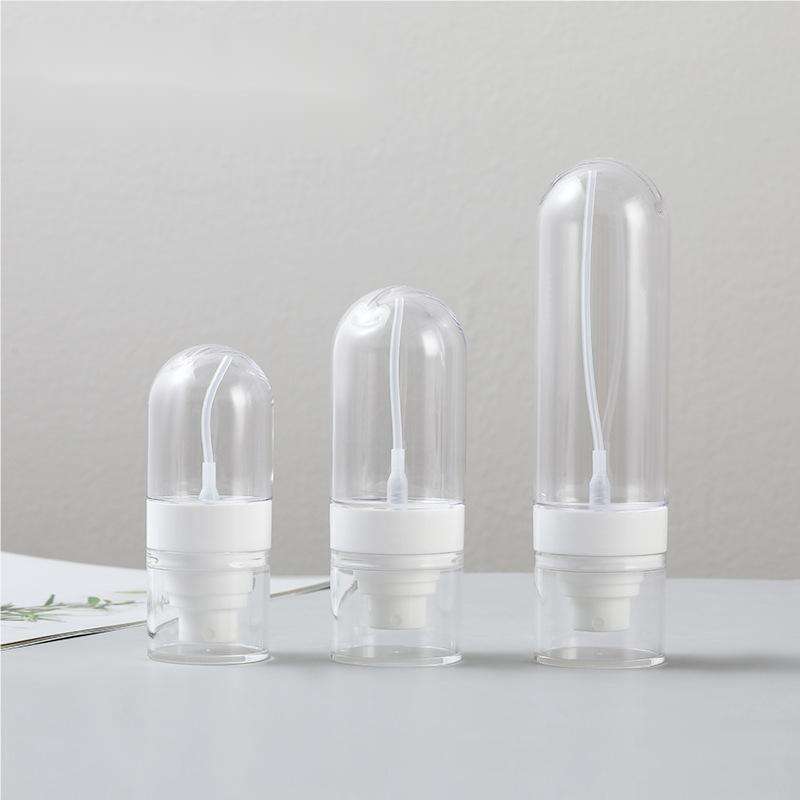 Bouteille transparente + bouchon blanc