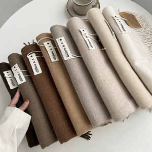 New Style Autumn Winter <strong>Scarf</strong> Women Pure Color <strong>Cashmere</strong> Feeling High Quality <strong>Sale</strong> Monochrome Twill Soft Warm <strong>Scarf</strong> With Tassel - Product Image 2