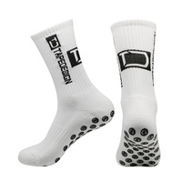 Chaussettes de football personnalisées avec poignée pour hommes et femmes Chaussettes de football antidérapantes Chaussettes de football en coton éponge
