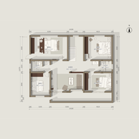 Esquema de Diseño de Interiores profesional residencial cómodo Nexus Nuevo concepto Arquitectura China Plan general para villas