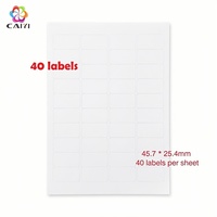Papier adhésif autocollant format A4, 40 étiquettes par feuille pour imprimante laser/jet d'encre (commandes personnalisées acceptées)