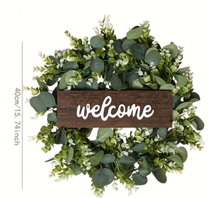 Nouvelle Guirlande de Bienvenue Écologique en Promotion, Guirlande Artificielle Suspendue avec Décoration de Feuilles d'Eucalyptus pour Décorations de Maison en Fête - Product Image 6