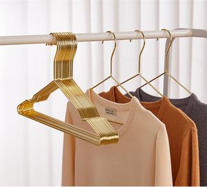 Golden Metal Multifunction <b>Clothes</b> Shirts Hanger with Groove Strong Bearing Capacity 40cm X 20cm Gold-plated Coats Suit Rack - Product Image 2