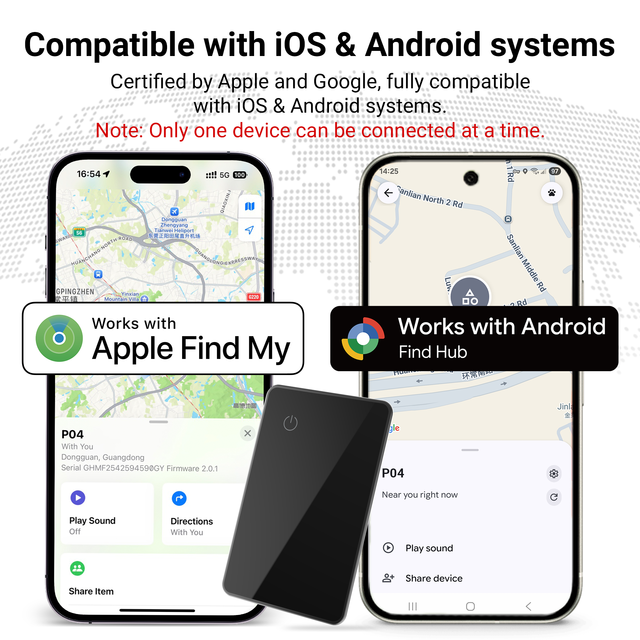 Dual System Ultra-Thin Smart Android IOS Wallet Card Finder air Tag Find My Itag Fine Hub GPS Locator Tracker