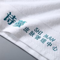 Vente chaude produits d'équipement de spa blanc gris rose luxe corps du visage 100% coton ensembles de serviettes de spa