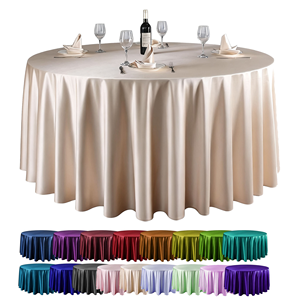 <span class=keywords><strong>Nappe</strong></span> Ronde de Luxe en Brocart Satiné Épais pour Champagne, <span class=keywords><strong>Nappe</strong></span> Fantaisie de 120 Pouces pour Événements et Mariages, Livraison Rapide - Product Image 1