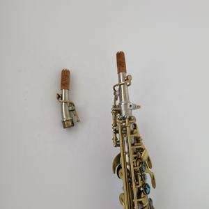 Cuerpo <span class=keywords><strong>de</strong></span> níquel mate, teclas <span class=keywords><strong>de</strong></span> laca mate, llave Bb <span class=keywords><strong>de</strong></span> alta calidad, campana curvada, Saxofón Soprano, <span class=keywords><strong>instrumentos</strong></span> musicales - Product Image 3