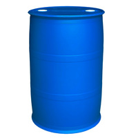 Fût en plastique bleu PP HDPE de 200 litres, durable, seau de 55 gallons pour le stockage de produits chimiques, d'huile ou d'eau