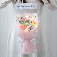 Groothandel Gebreide Geconserveerde Bloem Boeket Met Led Verlichting Geschenkdoos Voor Valentijnsdating Jubileum Cadeau Paar Liefhebber