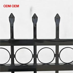 Kısa çit Yard sahte ferforje çit panelleri konut ham mızrak üst/<span class=keywords><strong>Picket</strong></span>/preslenmiş nokta çelik çit - Product Image 1